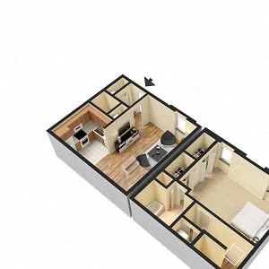 Two bedroom towhome